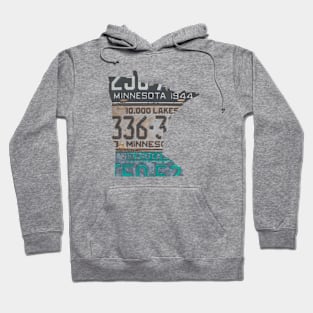 Minnesota Vintage License Plates Hoodie